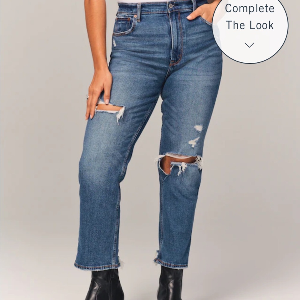 Abercrombie Ultra High Rise Ankle Straight